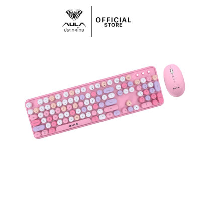 AULA AC306 (PINK) WIRELESS COMBO SET