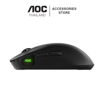 WIRELESS MOUSE (เมาส์ไร้สาย) AOC GM220 BLACK TRI-MODE PAW3104