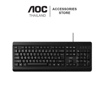 KEYBOARD (คีย์บอร์ด) AOC KB200 BLACK WIRED OFFICE