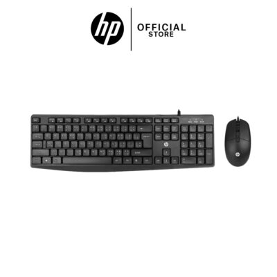 KEYBOARD & MOUSE (คีย์บอร์ดและเมาส์) COMBO SET HP KM10L BLACK