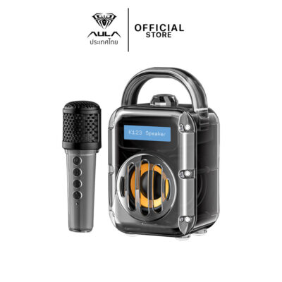 WIRELESS SPEAKER+MIC (ลำโพงไมโครโฟนไร้สาย) AULA K33 BLACK