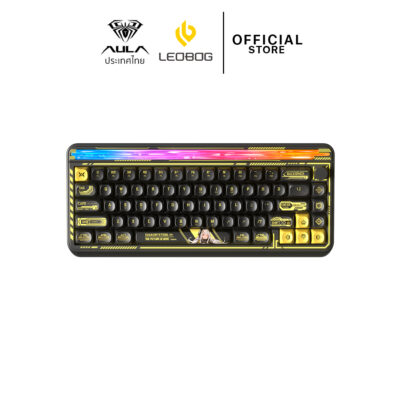 WIRELESS KEYBOARD (คีย์บอร์ดไร้สาย) LEOBOG HI65 (BLACK) JASPER SWITCH