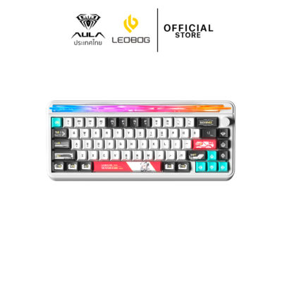 WIRELESS KEYBOARD (คีย์บอร์ดไร้สาย) LEOBOG HI65 (WHITE) JASPER SWITCH