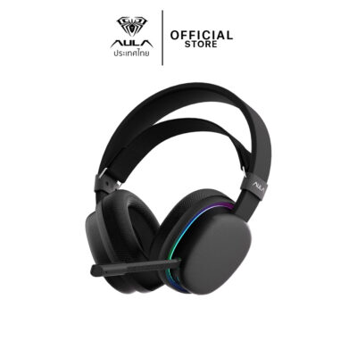 WIRELESS HEADSET (หูฟังไร้สาย) AULA G7 (BLACK) GAMING HEADSET