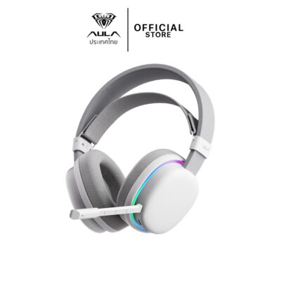WIRELESS HEADSET (หูฟังไร้สาย) AULA G7 (WHITE) GAMING HEADSET