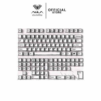 PBT KEYCAPS COMICS (WHITE) 108 KEY