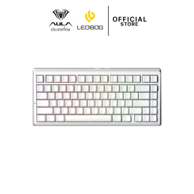 KEYBOARD (คีย์บอร์ด) AULA A80RT WHITE MAGNETIC SWITCH