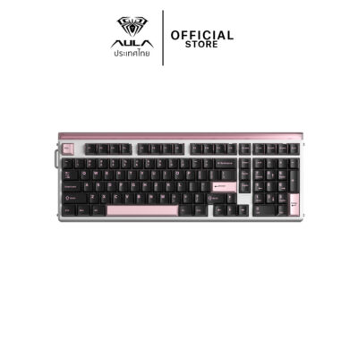 KEYBOARD (คีย์บอร์ด) AULA HERO99 PINK CHUN MAGNETIC SWITCH