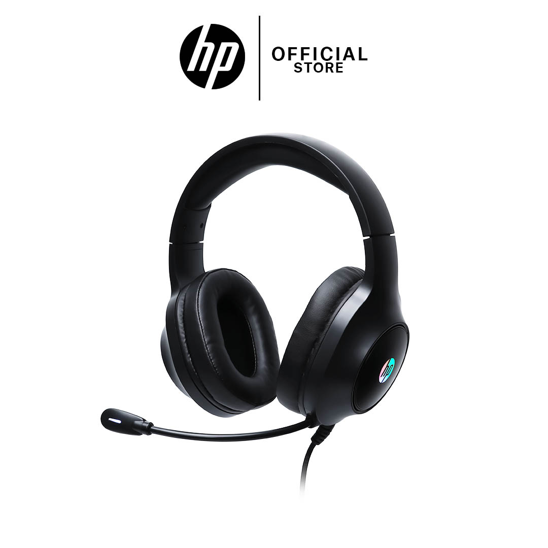 HEADSET (หูฟัง) HP DHE8002 BLACK (3.5MM.+USB)