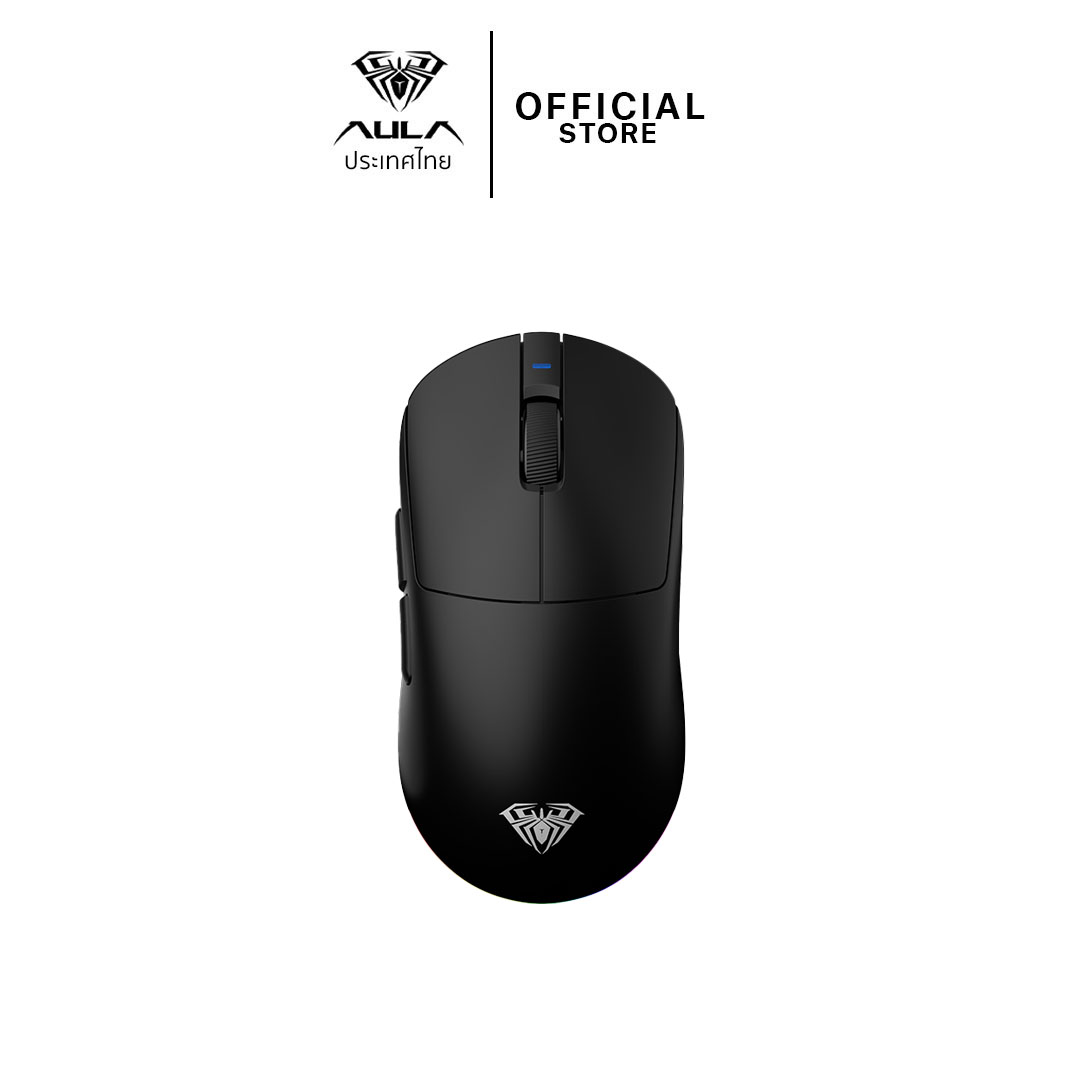 WIRELESS MOUSE (เมาส์ไร้สาย) AULA V9PRO+(BLACK) TRI-MODE POLLING RATE 8K PAW3395
